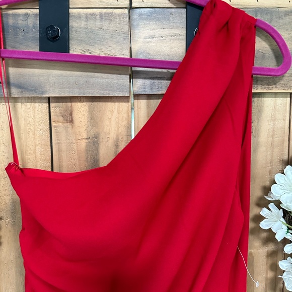 NWT Red one shoulder Alexia Admor cocktail/wedding dress. SZ 10 Never worn - Picture 4 of 6
